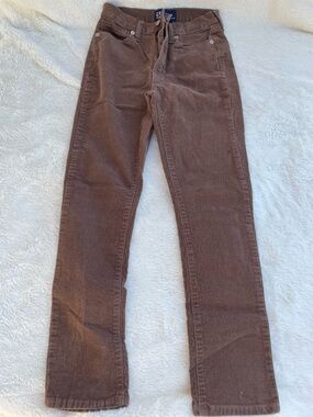 GAP Vintage High-Rise Slim Corduroy Pants in Brown